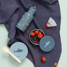 Бутылка-термос для напитков Fresk "Добрые Акулы", голубая, 350 мл